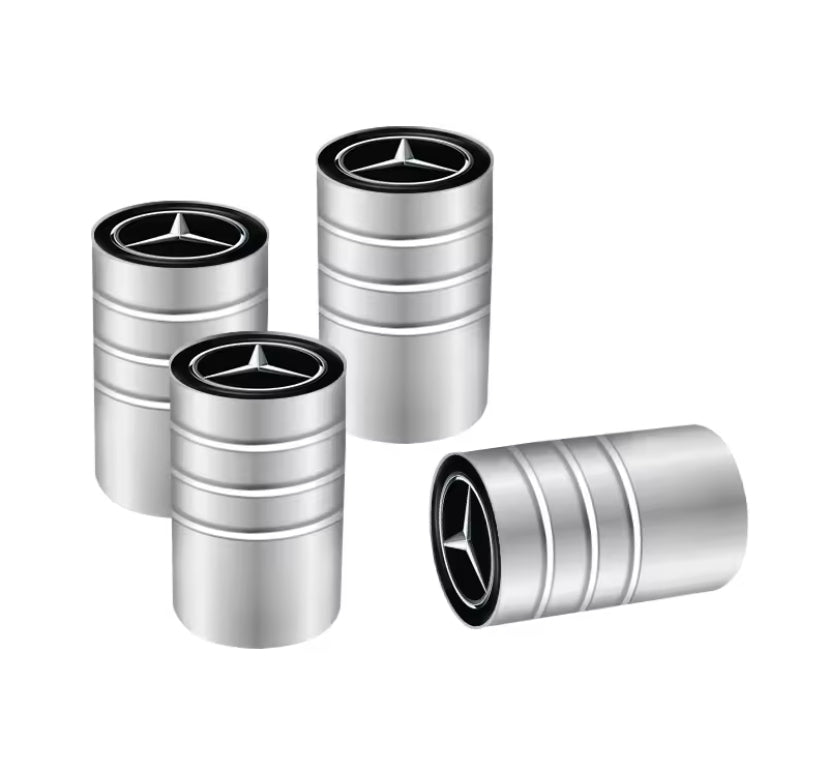 Mercedes-Benz Silver Valve Cap 4PC