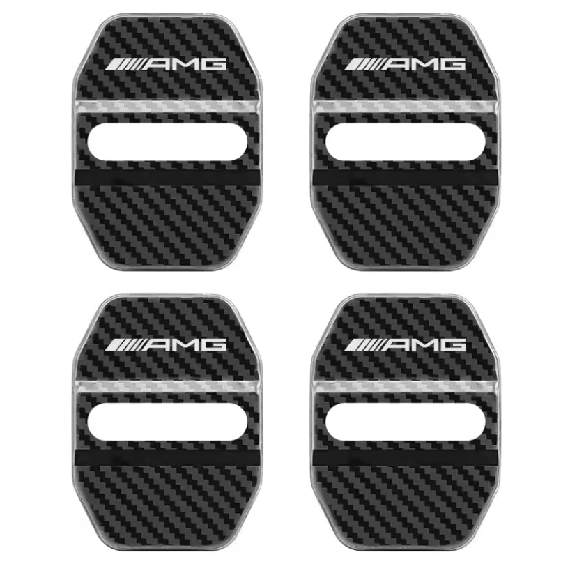 Mercedes-Benz AMG Carbon Fibre Door Lock Cover 4PCS