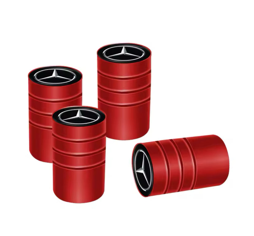 Mercedes-Benz Red Valve Cap 4PC