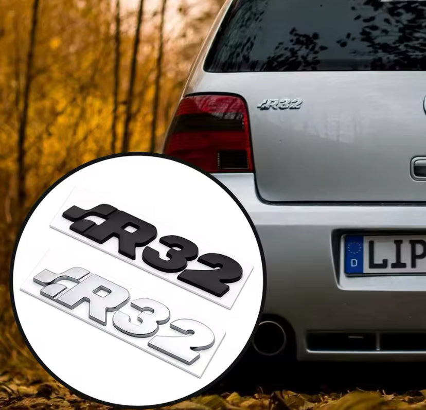 Volkswagen Golf R32 Rear Badge Black
