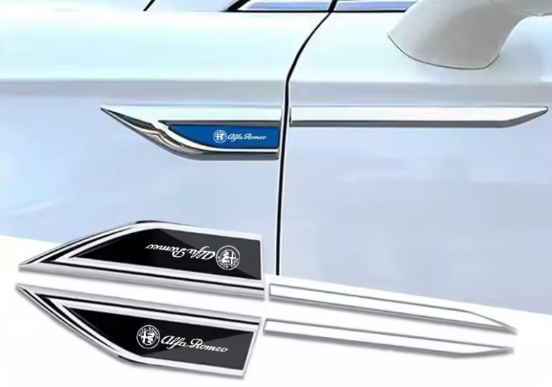 Alfa Romeo Black Side Fender Emblem 4PC