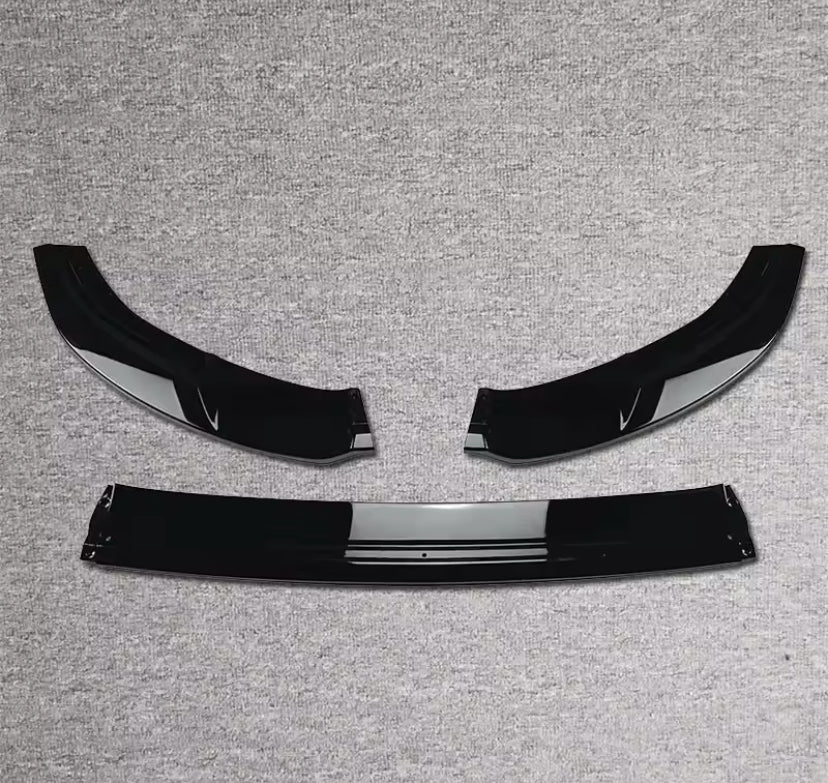 Volkswagen Golf MK7-MK7.5 2012-2019 Gloss Black Front Lip 3PC