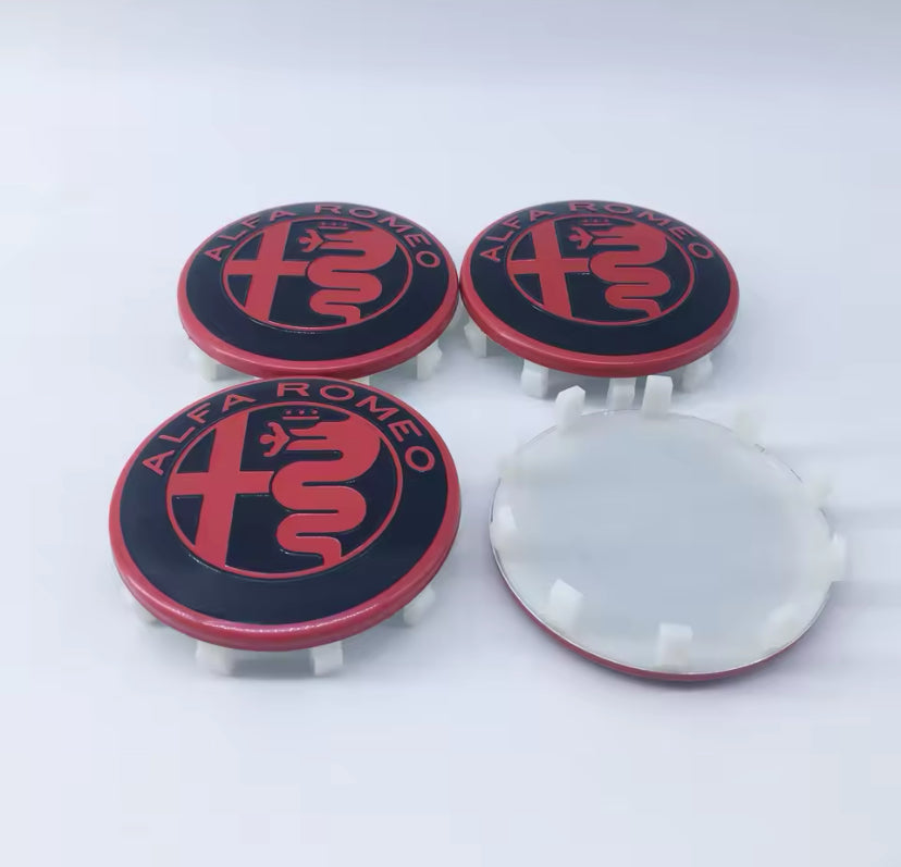 Alfa Romeo 60MM Centre Cap 4PC Style 2