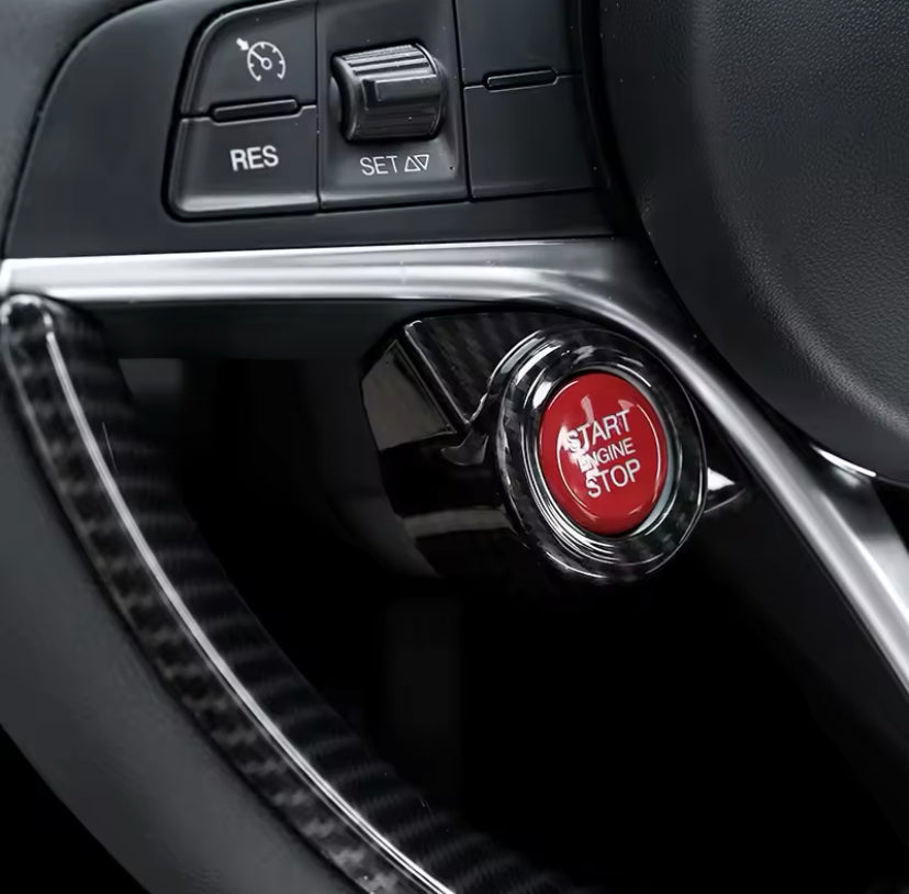 Alfa Romeo Giulia/Stelvio 2017-2019 Push To Start Carbon Fibre Cover