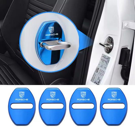 Porsche Blue Door Lock Cover 4PC