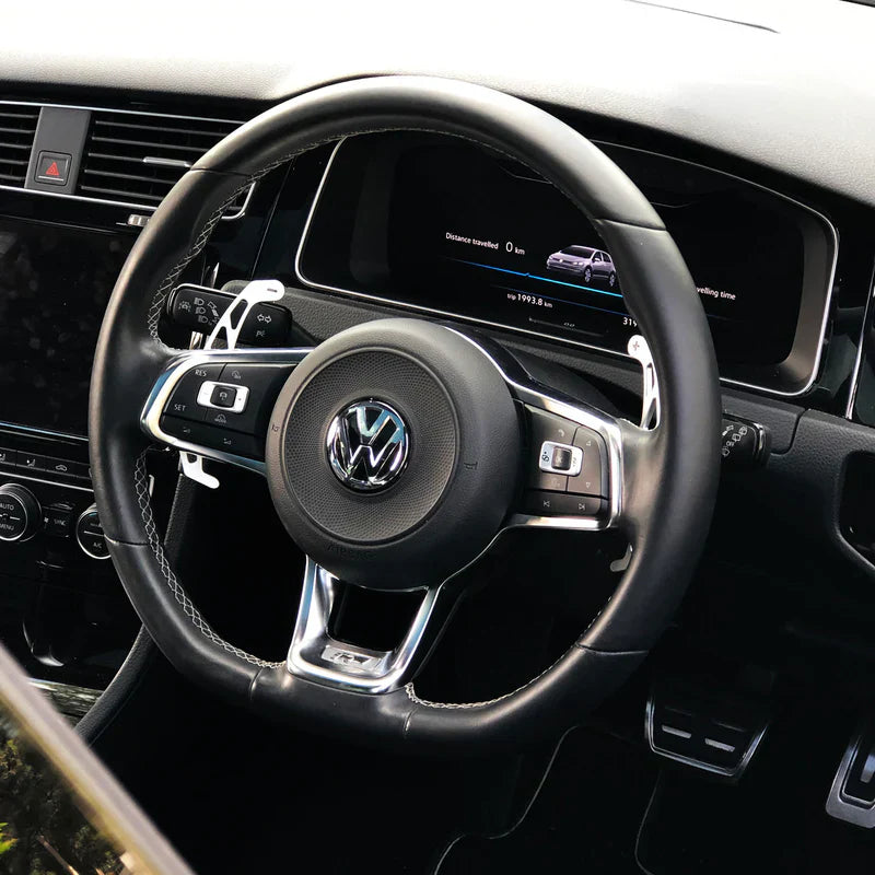 Volkswagen Golf MK7-7.5/Tiguan/Passat/Polo/T-Roc/Scirocco Silver Paddle Shifters 2PC