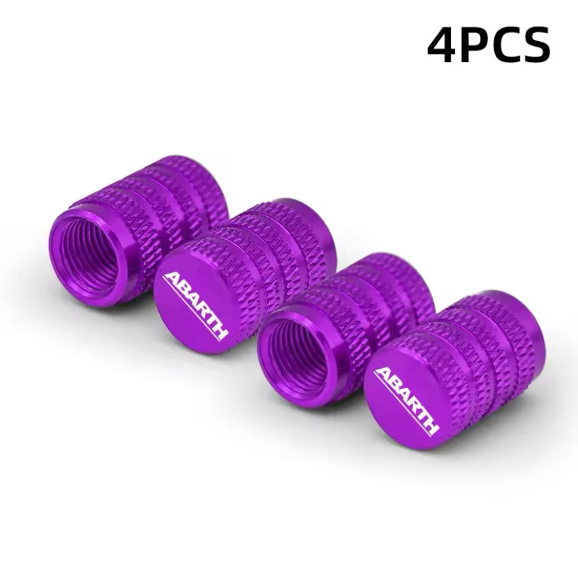 Abarth Light Purple Tyre Valve Cap 4PC