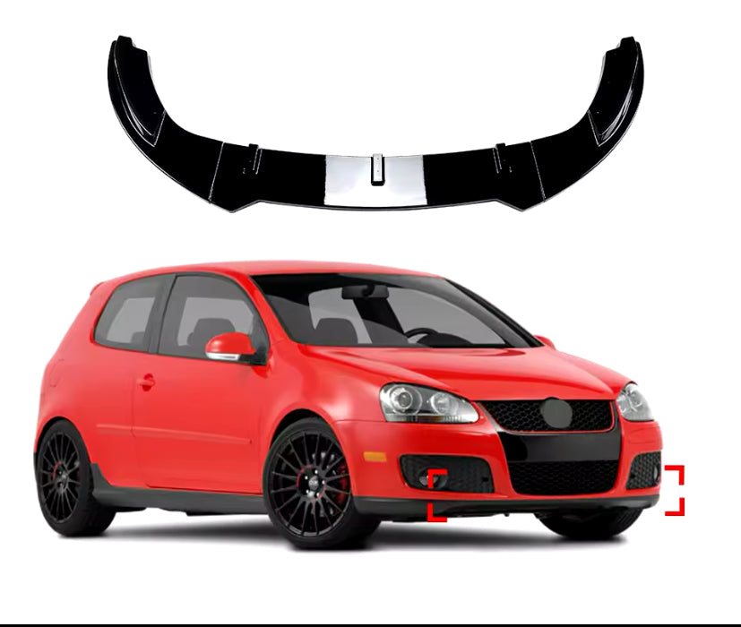 Volkswagen Golf MK5 2003-2009 Front Lip Gloss Black