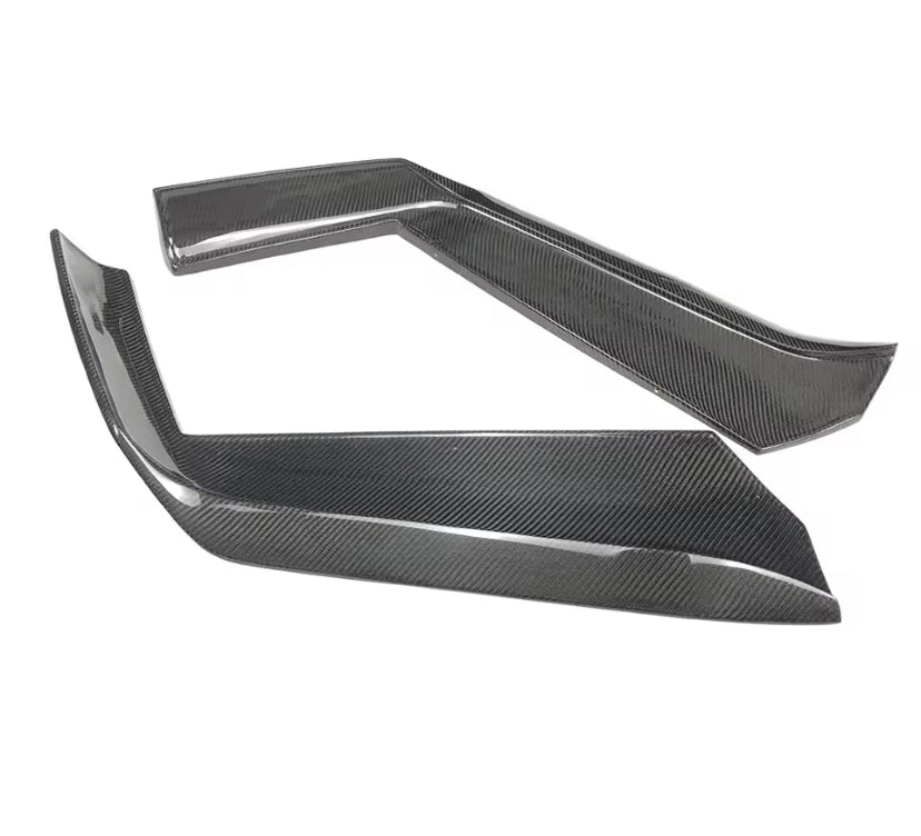 Ferrari 488 GTB Carbon Fibre Front Bumper Corner Extension 2PC