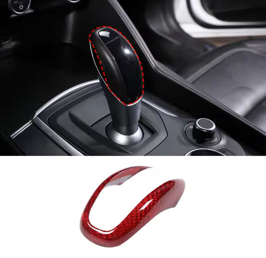 Alfa Romeo Giulia/Stelvio 2017-2019 Shifter Real Red Carbon Fibre Cover