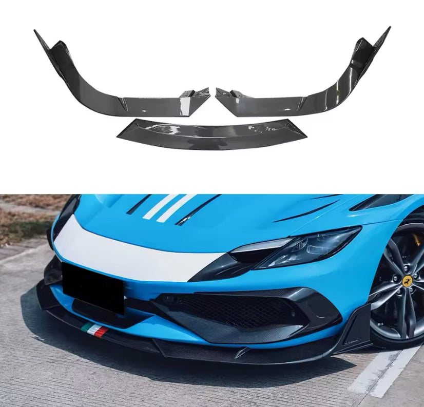 Ferrari 296 GTB Carbon Fibre Front Lip 3PC