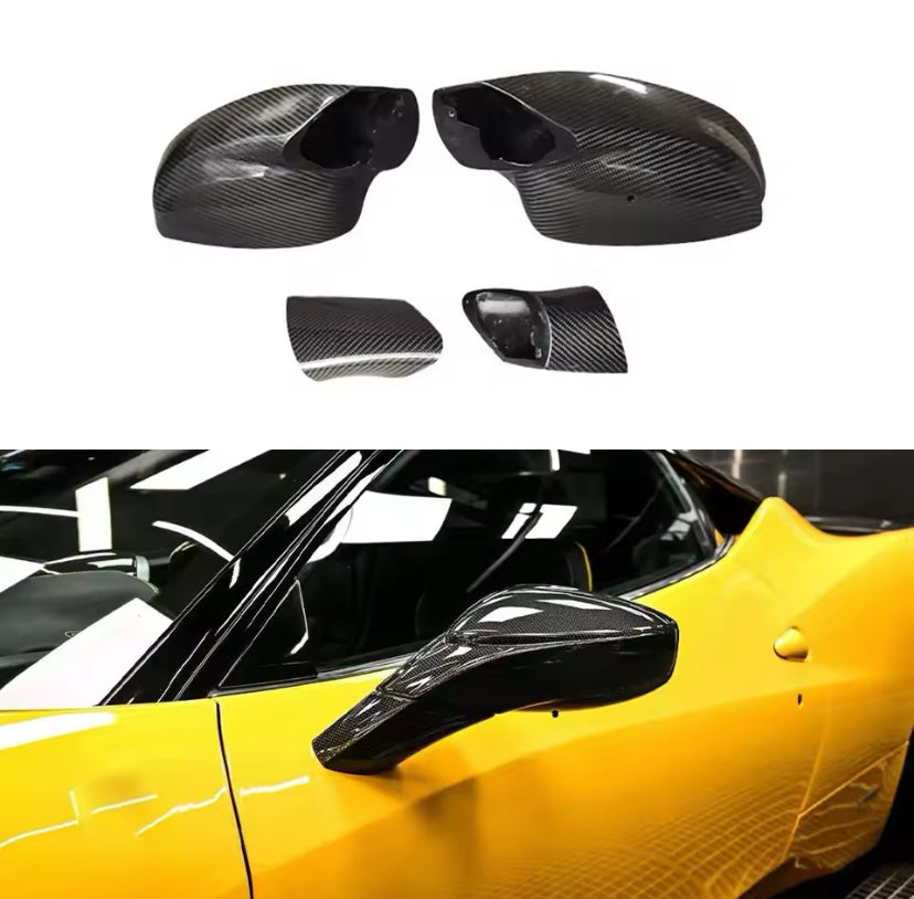 Ferrari 458/488/F8 Carbon Fibre Rear View Mirror Cover 4PC