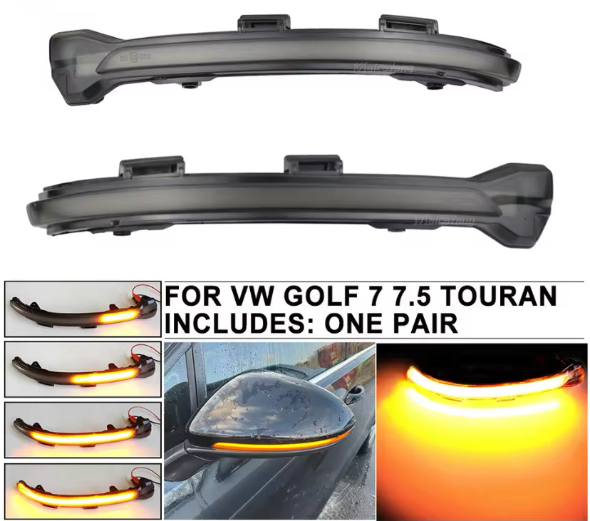 Volkswagen Golf MK7-7.5 2013-2021 Rear View Side Mirror Sequential Indicator 2PC