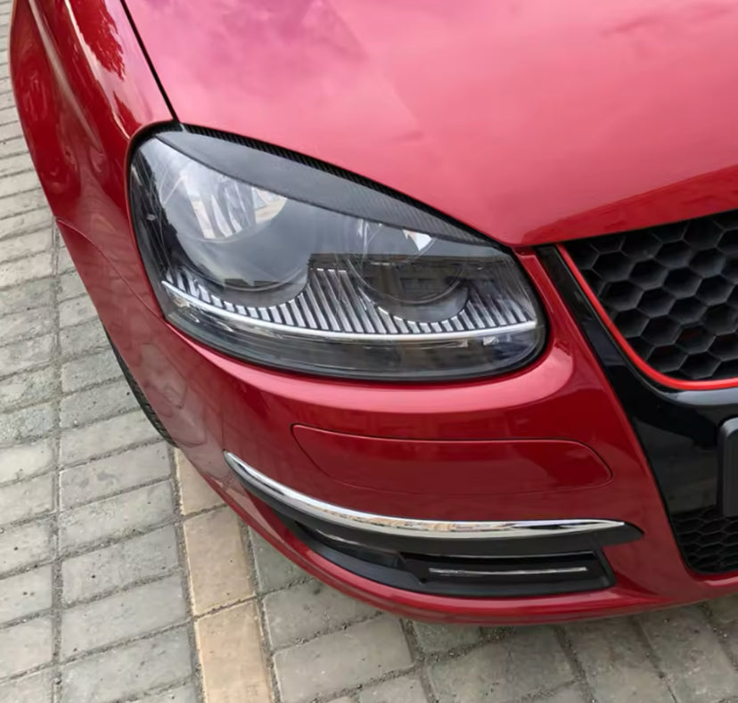 Volkswagen Golf MK5 2003-2009 Headlight Gloss Black Eyebrow “Mean Eye” 2PC