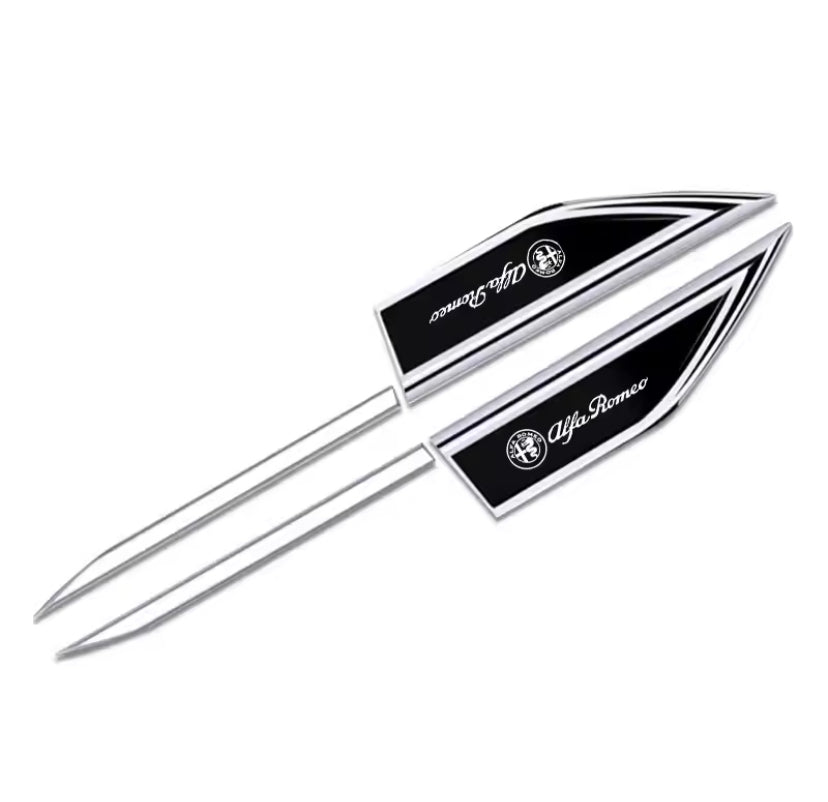 Alfa Romeo Black Side Fender Emblem 4PC