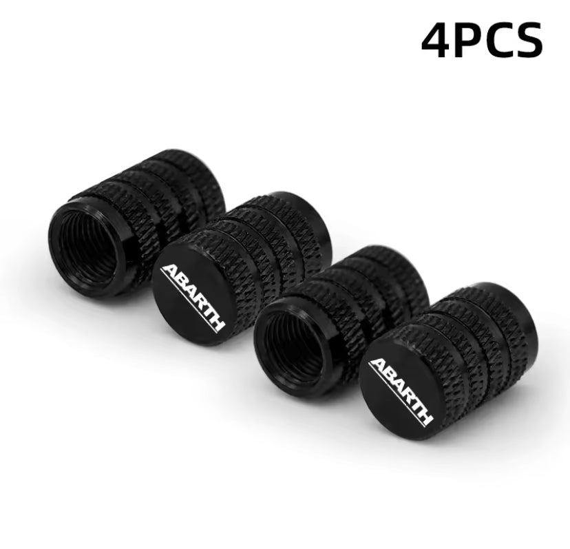 Abarth Black Tyre Valve Cap 4PC
