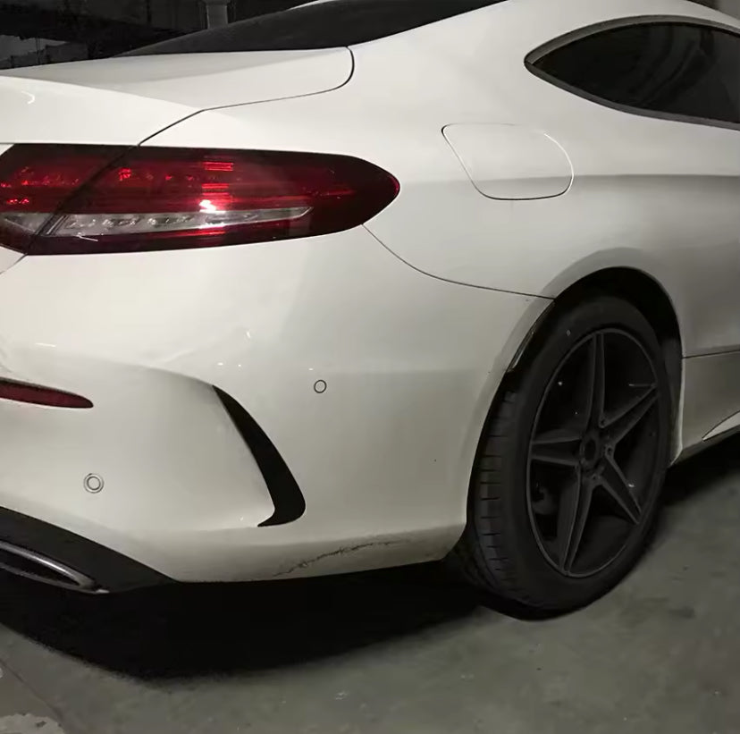 Mercedes-Benz C-Class 2015-2019 Gloss Black Rear Canards 2PC