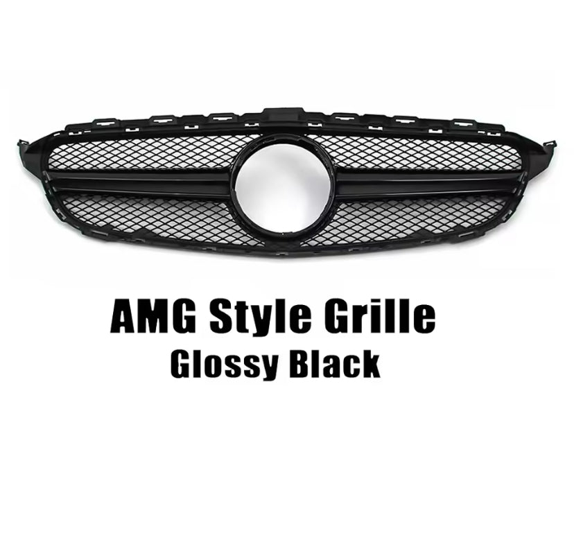 Mercedes-Benz C-Class W205 2015-2018 Front Grille AMG Gloss Black