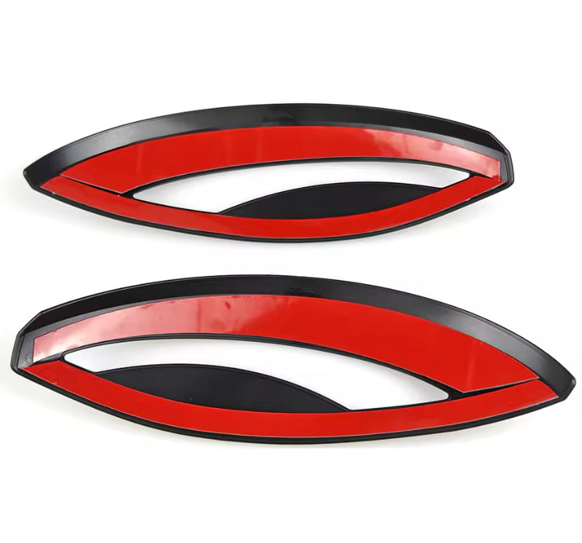 Abarth 595/695 / Fiat 500 Gloss Matte Black Headlight Eyelid 2PC