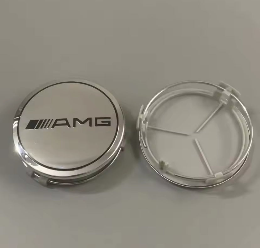 Mercedes-Benz AMG Silver Centre Cap 75mm 4PC