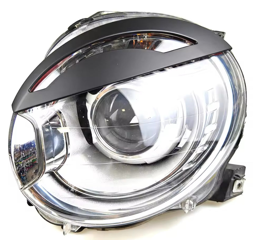 Abarth 595/695 / Fiat 500 Gloss Matte Black Headlight Eyelid 2PC