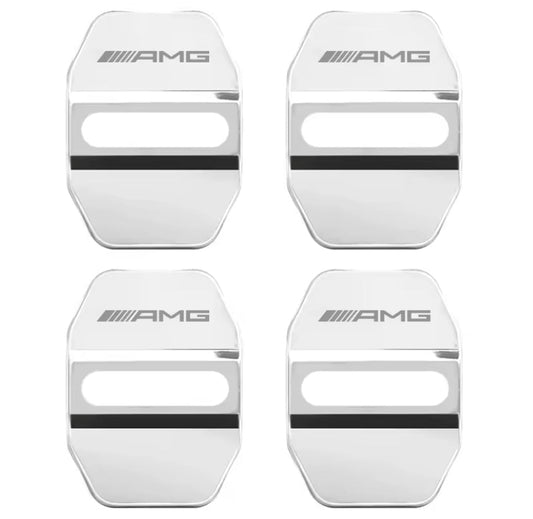 Mercedes-Benz AMG Silver Door Lock Cover 4PCS