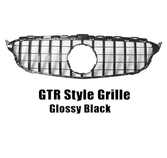 Mercedes-Benz C-Class W205 2015-2018 Front Grille AMG GTR Gloss Black