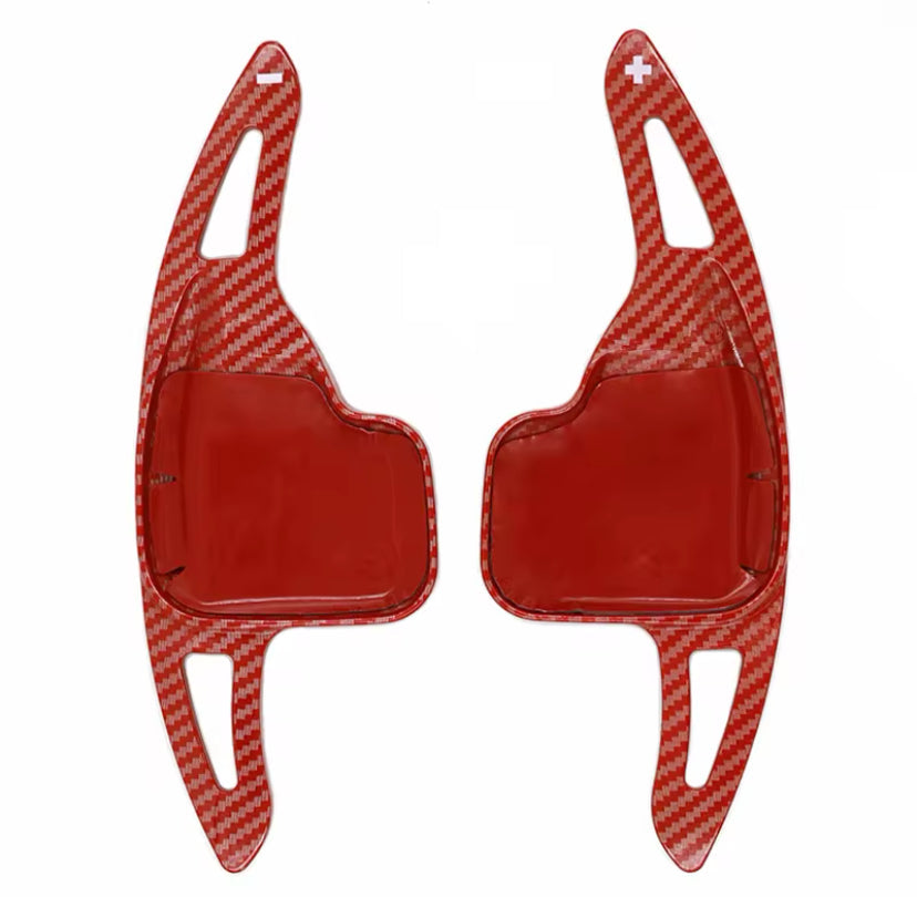 BMW F30/F31/F32/F10/F20/F22/F15/F16 Red Carbon Fibre Paddle Shifter 2PC