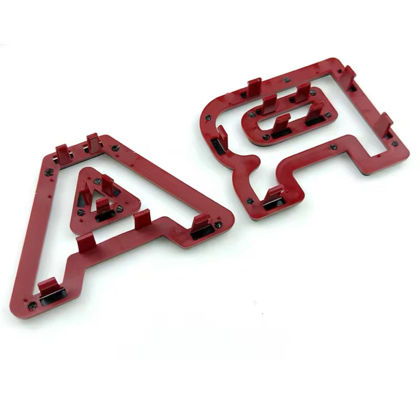 Abarth Front Bumper Lower Grille Clip On Lettering 6PC