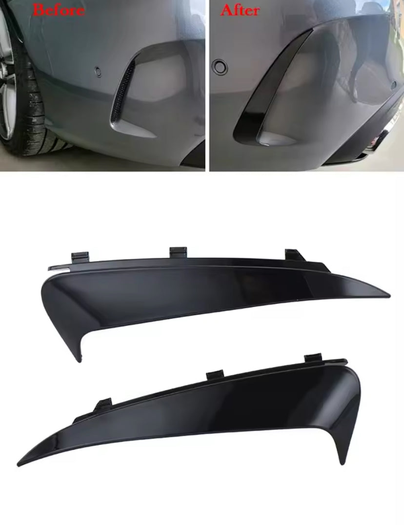 Mercedes-Benz C-Class 2015-2021 Wagon Rear Gloss Black Canard 2PC