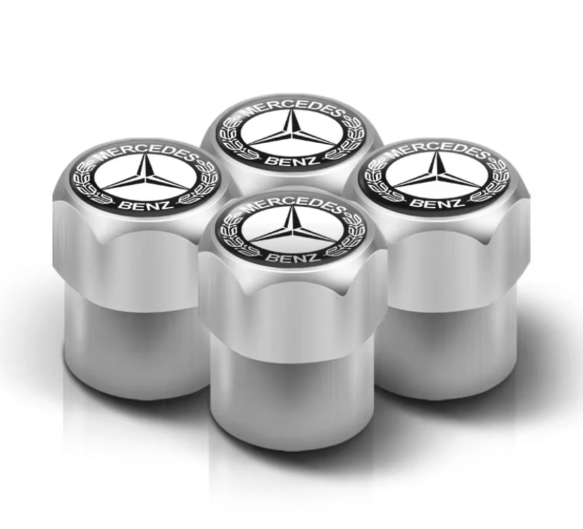 Mercedes-Benz AMG Silver Hexagon Valve Cap 4PC