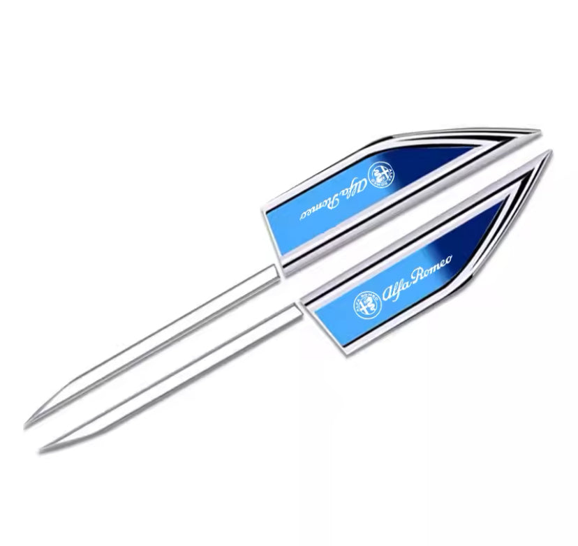 Alfa Romeo Blue Side Fender Emblem 4PC