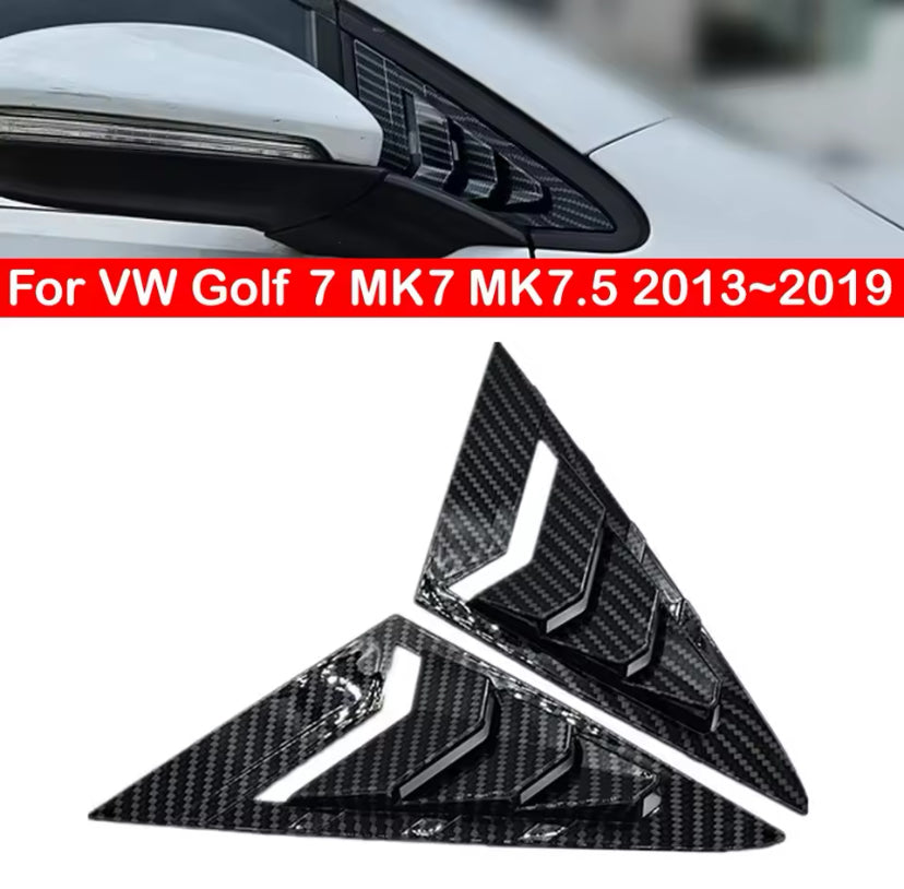 Volkswagen Golf MK7-7.5 2013-2019 Front Gloss Black  Window Shutter 2PC
