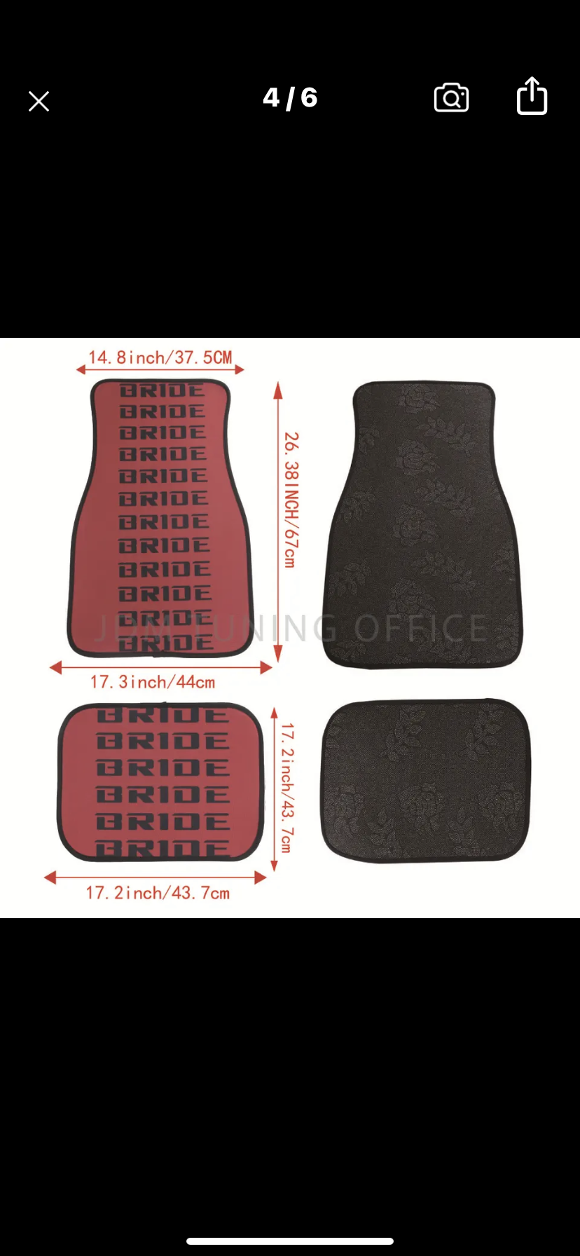 Universal BRIDE Floor Mats 4pc