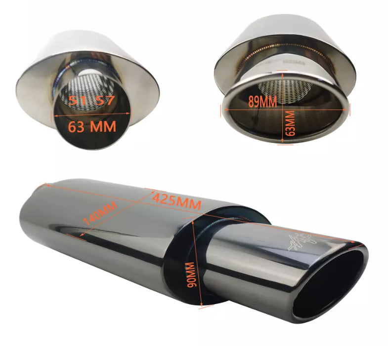 HKS Muffler (Oval Body) Exhaust Tips