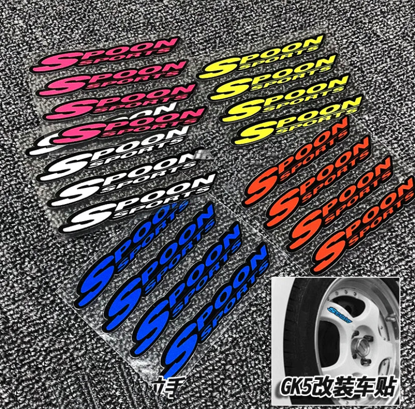 Spoon Sports Stickers 4pc