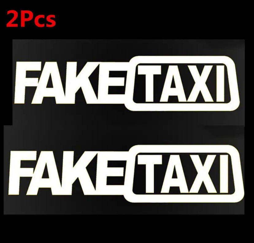 FAKE TAXI Car Stickers (Assorted) 2pcs